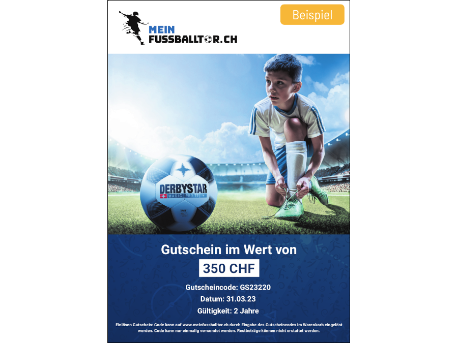 Gutschein Meinfussballtor.ch